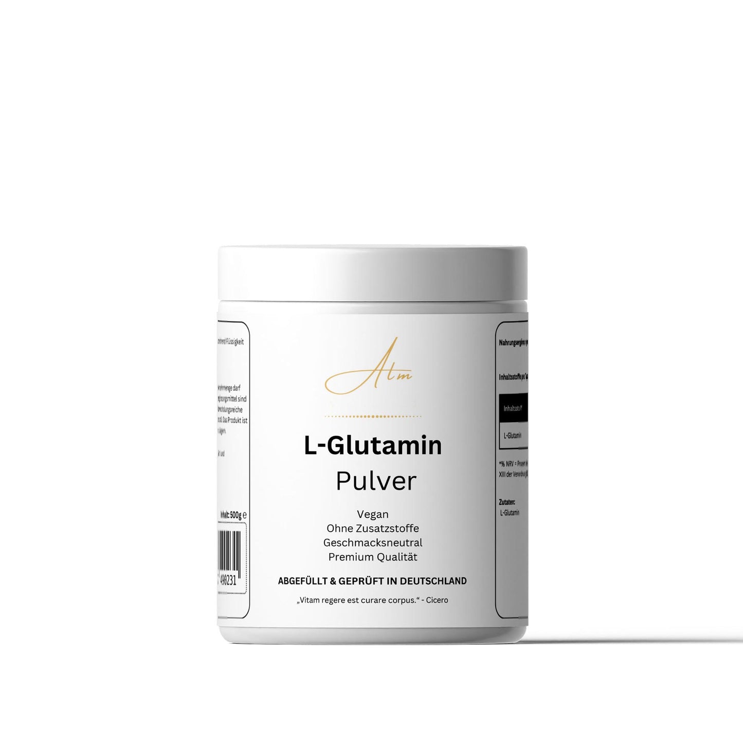 Premium L-Glutamin Pulver - 500g